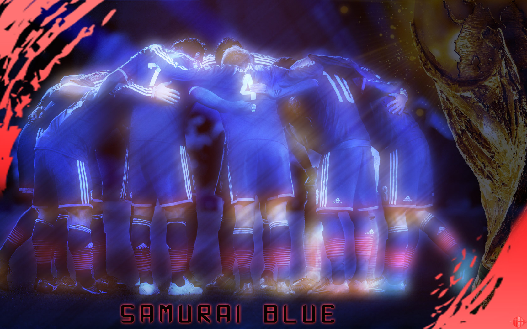Pc壁紙 Samurai Blue 日本代表 サッカー壁紙 自分で作ったサッカー関連のpc用壁紙 Naver まとめ