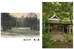創建当初の南竜神社（左）と移築後の南竜神社（右）