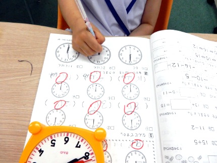時計学習　1年生