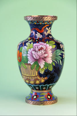 七宝焼きの花瓶
